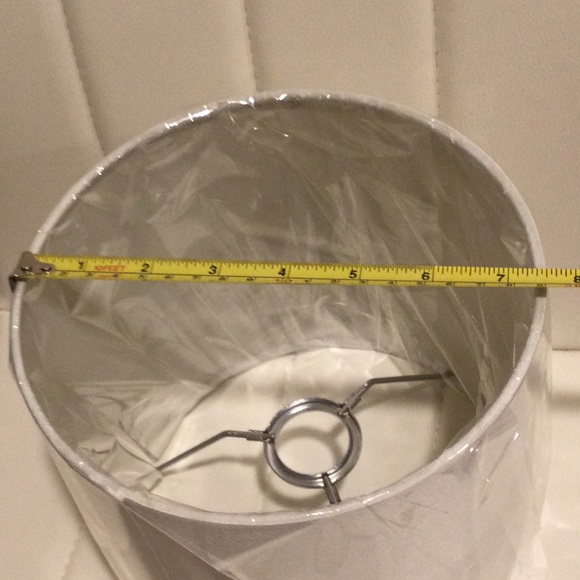 NWOT Blue Glass Table Lamp With Cream/White Shade - Picture 12 of 16